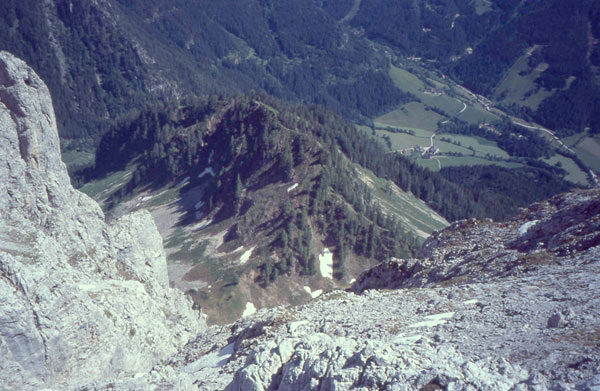 Beginn des Abstiegs zum Gamssteinsattel